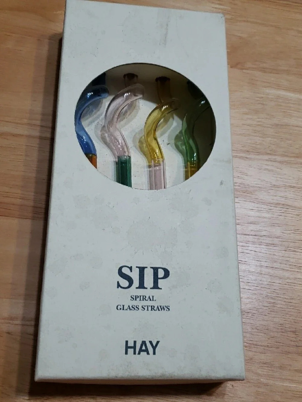HAY SIP Spiral Glass Straws - Multicolor, 7 Boxes Available